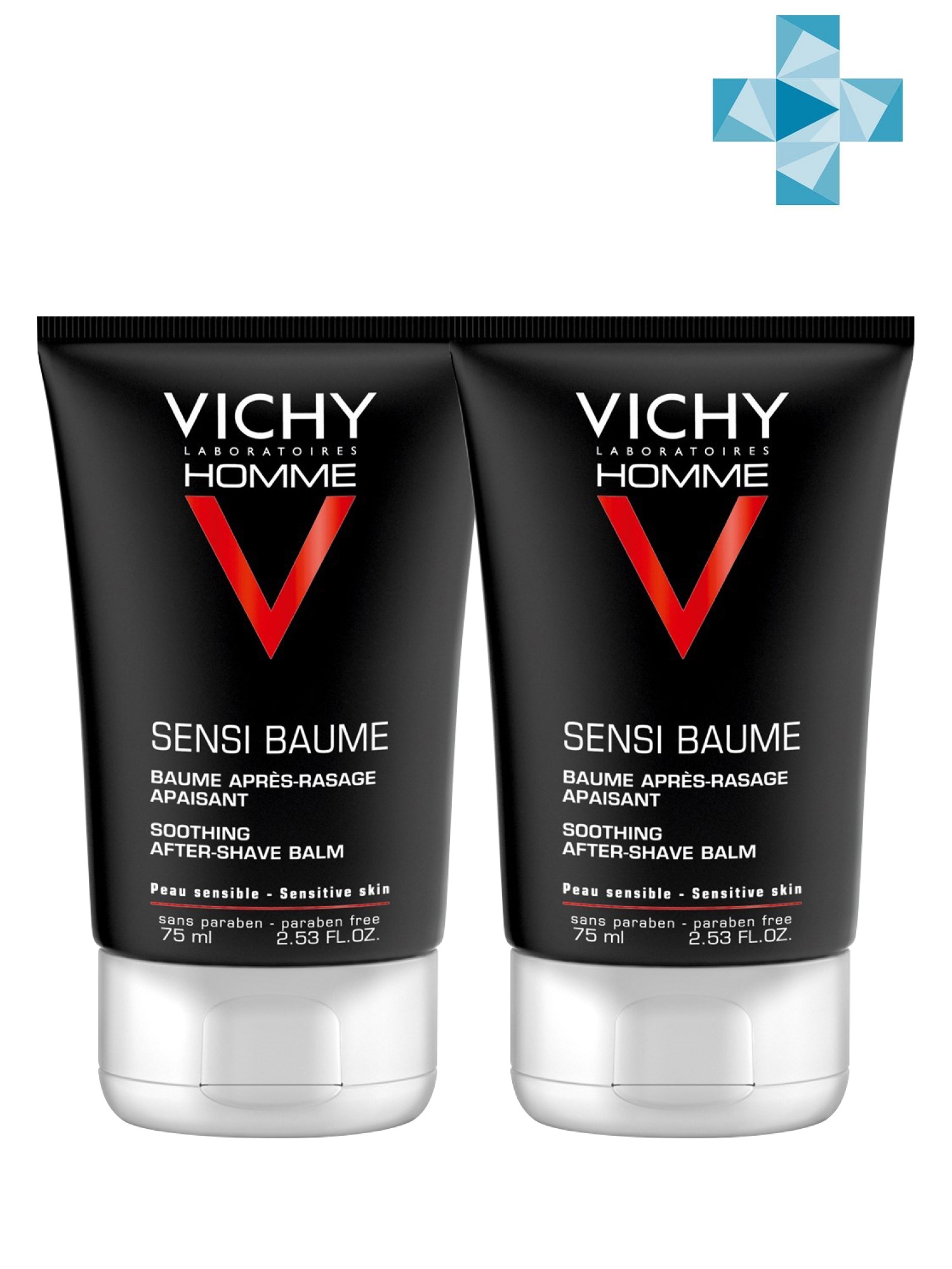 Vichy Комплект Бальзам смягчающий после бритья для чувствительной кожи Sensi Baume Ca, 2 шт. по 75 мл. фото