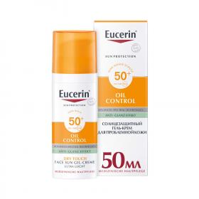 Eucerin Солнцезащитный гель-крем для проблемной кожи лица SPF 50, 50 мл. фото