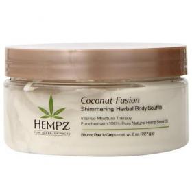 Hempz Суфле для тела с мерцающим эффектом Herbal Body Souffle Coconut Fusion, 227 гр. фото