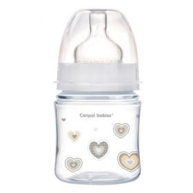 Canpol Бутылочка PP EasyStart с широким горлышком антиколиковая, 120 мл, 0 Newborn baby, цвет белый. фото