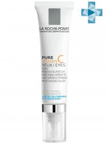 La Roche-Posay Антивозрастной крем-филлер для заполнения морщин для контура глаз Витамин С, 15 мл. фото