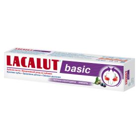 Lacalut Зубная паста Бейсик черная смородина-имбирь. фото