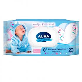 Aura Влажные салфетки для детей Ultra Comfort, 120 шт. фото