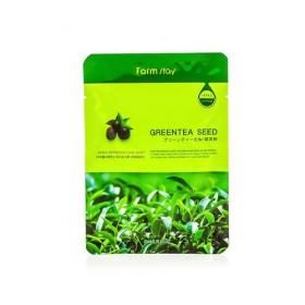 Farmstay Тканевая маска с натуральным экстрактом семян зеленого чая, 23 мл. фото