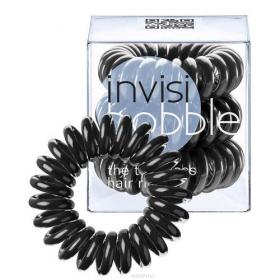 Invisibobble Резинка-браслет для волос True Black с подвесом черный 3 шт.. фото