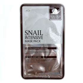 Secret Key Маска для лица тканевая с муцином улитки Snail Intensive Mask Pack 1Psheet, 20 г. фото