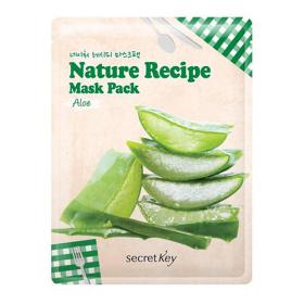 Secret Key Маска тканевая алоэ Nature Recipe Mask Pack Aloe, 20 г. фото