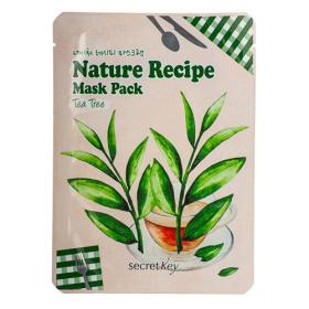 Secret Key Маска тканевая чайное дерево Nature Recipe Mask Pack Tea Tree, 20 г. фото