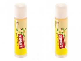 Carmex Набор Бальзам для губ с запахом ванили с защитным фактором SPF 15 в стике, 1 шт2 штуки. фото