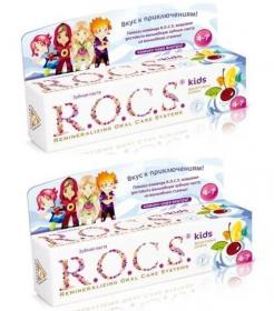 R.O.C.S. Комплект Зубная паста Рокс Для детей Фруктовый рожок 2х45 гр. фото