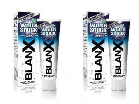 Blanx Набор Зубная паста отбеливающая Вайт Шок 75мл2 штуки. фото