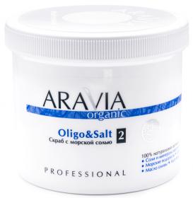 Aravia Professional Cкраб с морской солью Organic Oligo  Salt, 720 г. фото