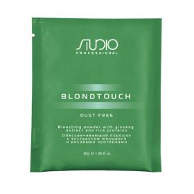 Kapous Professional Обесцвечивающий порошок с экстрактом женьшеня и рисовым протеином BlondTouch Dust Free, 30 г. фото
