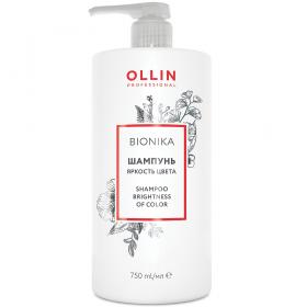 Ollin Professional Шампунь для окрашенных волос Яркость цвета, 750 мл. фото