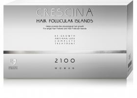 Crescina Комплекс для женщин Follicular Islands 2100 лосьон для стимуляции роста волос 10  лосьон против выпадения волос 10. фото