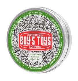 Boys Toys Глина для укладки волос средней фиксации с низким уровнем блеска Invisible Forming Matte Clay, 100 г. фото