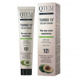Qtem Перманентный краситель Turbo 12 Color Cream с восстанавливающими активами, 100 мл. фото