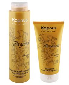 Kapous Professional Набор для волос с маслом арганы шампунь 300 мл  бальзам 200 мл. фото
