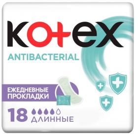Kotex Ежедневные антибактериальные длинные прокладки, 18 шт. фото