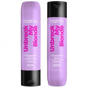 Matrix Набор для укрепления осветленных волос Total results Unbreak My Blonde шампунь 300 мл  кондиционер 300 мл. фото