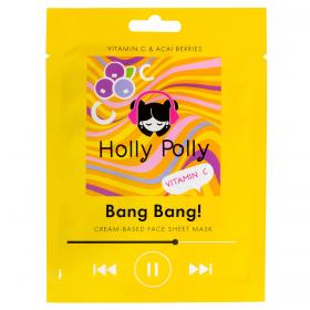 Holly Polly Витаминная тканевая маска с витамином С и ягодами асаи Bang Bang на кремовой основе, 22  г. фото