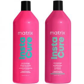 Matrix Набор против ломкости и пористости волос Total results Instacure шампунь 1000 мл  кондиционер 1000 мл. фото