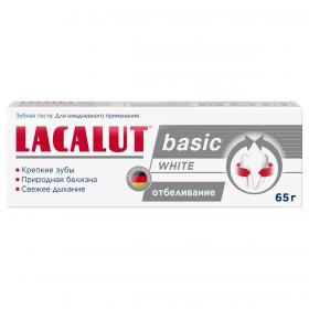 Lacalut Отбеливающая зубная паста Basic White, 65 г. фото
