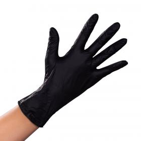 Чистовье Перчатки нитриловые SafeCare размер М черные, 100 шт. фото