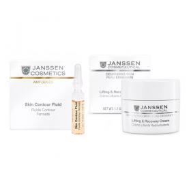 Janssen Cosmetics Набор средств для лица и век Восстановление и питание сыворотка 2 мл х 7 шт  крем 50 мл. фото