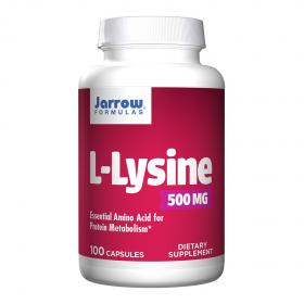 JARROW Аминокислота L-лизин 500 мг, 100 капсул. фото