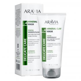 Aravia Professional Маска минеральная для чувствительной кожи головы Mineral Clay Mask, 200 мл. фото