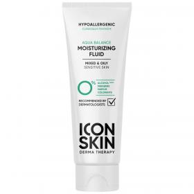 Icon Skin Увлажняющий гипоаллергенный флюид для комбинированной и жирной кожи Aqua Balance, 75 мл. фото