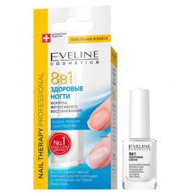 Eveline Cosmetics Средство для интенсивного восстановления ногтей 8 в 1 Здоровые ногти, 12 мл. фото