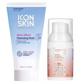 Icon Skin Набор Чистая кожа очищающая маска 50 мл  сыворотка 30 мл. фото