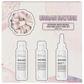 Urban Nature Подарочный набор для ухода за волосами и кожей головы Интенсивное увлажнение, travel-формат. фото