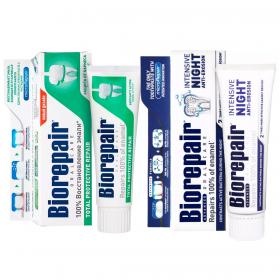 Biorepair Набор зубных паст для комплексного ухода за полостью рта, 2х75 мл. фото