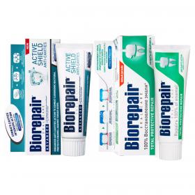 Biorepair Набор зубных паст для комплексной защиты зубов и эмали, 2х75 мл. фото