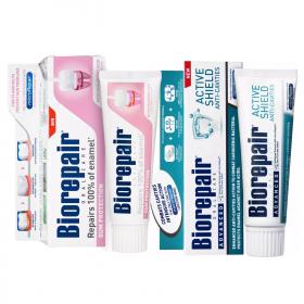 Biorepair Набор зубных паст для защиты эмали и десен, 2х75 мл. фото