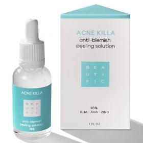Beautific Пилинг-гель для проблемной кожи лица Acne Killa с салициловой кислотой и цинком, 30 мл. фото