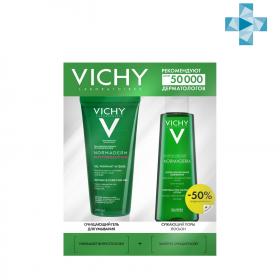 Vichy Набор для очищения кожи гель для умывания 200 мл  лосьон сужающий поры 200 мл. фото