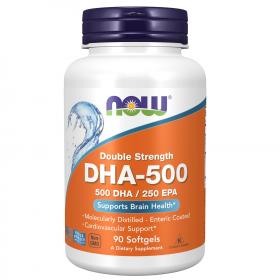 Now Foods Комплекс DHA 500 мг двойная сила,  90 капсул х 1448 мг. фото