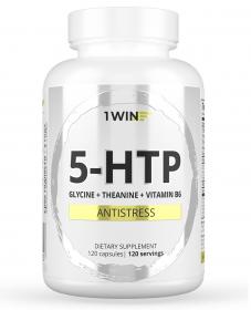 1Win 5-HTP с глицином, l-теанином и витаминами группы B, 120 капсул. фото