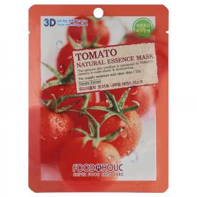 Food A Holic Тканевая 3D маска с томатом для увлажнения и улучшения цвета лица Tomato Natural Essence Mask, 23 г. фото