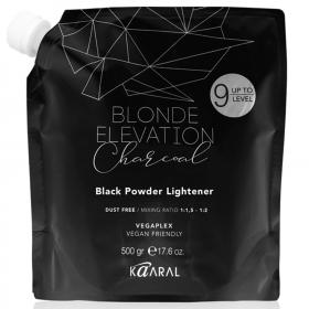 Kaaral Черная обесцвечивающая пудра Black Powder Lightener, 500 г. фото