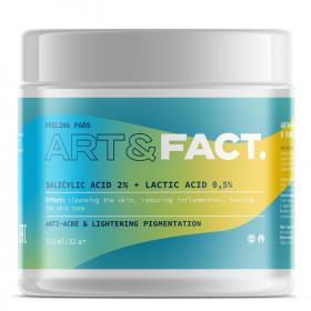 ArtFact Анти-акне пэды с салициловой кислотой 2 и молочной кислотой 0,5 для проблемной кожи, 32 шт. фото
