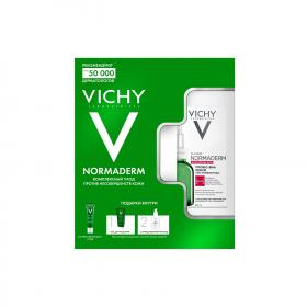Vichy Набор для кожи, склонной к несовершенствам сыворотка 30 мл  уход 30 мл  гель для умывания 50 мл  крем SPF 50 3 мл. фото