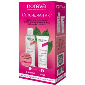 Noreva Набор для чувствительной кожи крем для лица AR 30 мл  смягчающее желе для снятия макияжа 200 мл. фото