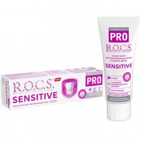 R.O.C.S. Зубная паста Sensitive для чувствительных зубов RDA 30, 74 г. фото