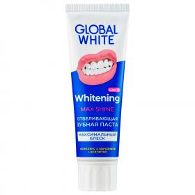 Global White Отбеливающая зубная паста Max Shine, 100 г. фото
