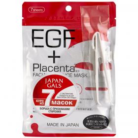Japan Gals Маска с плацентой и EGF фактором, 7 шт. фото
